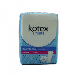 KOTEX FRESH LINERS REG UNSCENTED 32s