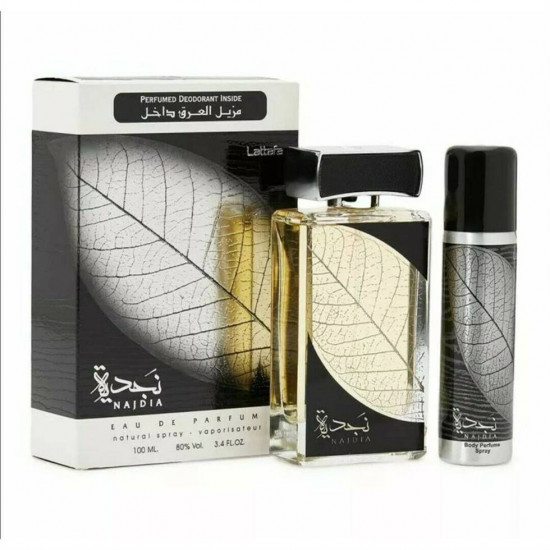 Najdia perfume by Lattafa for men +free body spray